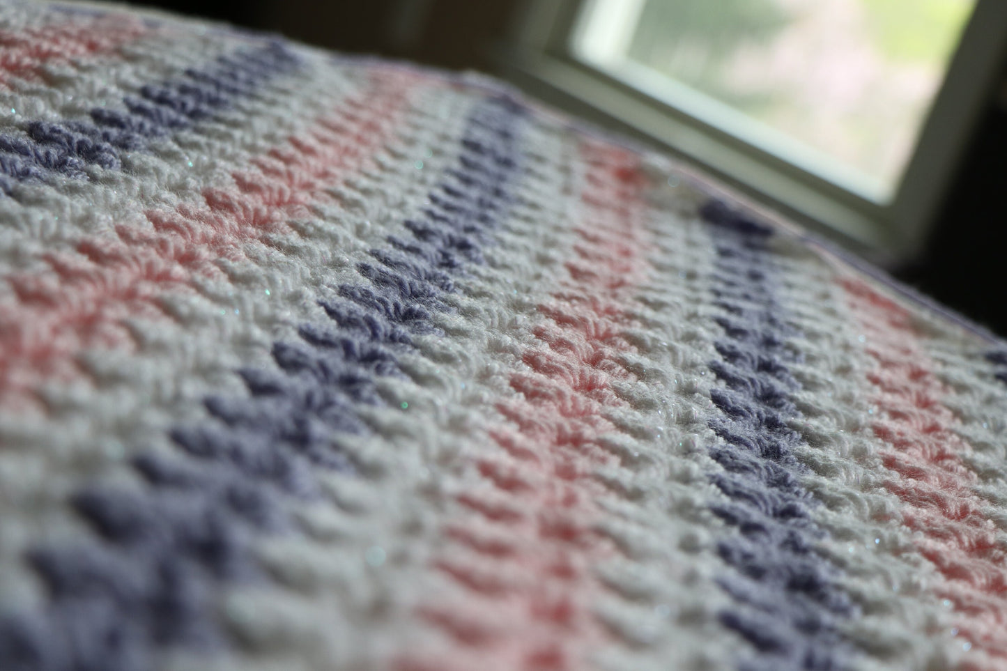 C2C Striped Blanket Crochet Pattern, Beginner Friendly (PDF Download)