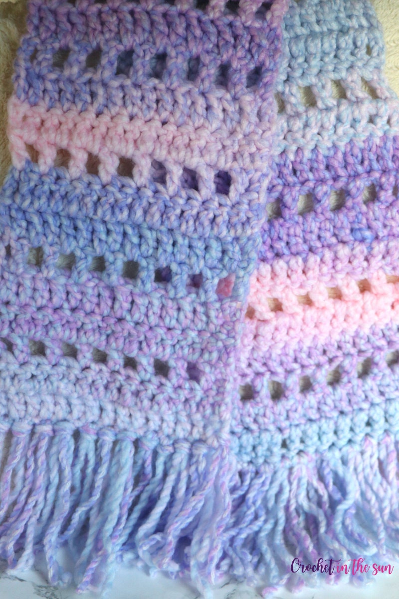 Simple Chunky Scarf Crochet Pattern, Beginner Friendly (PDF Download)
