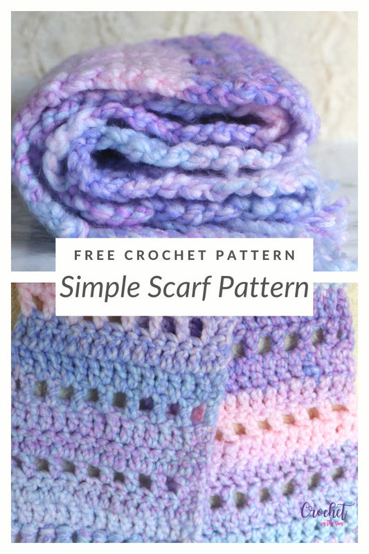 Simple Chunky Scarf Crochet Pattern, Beginner Friendly (PDF Download)
