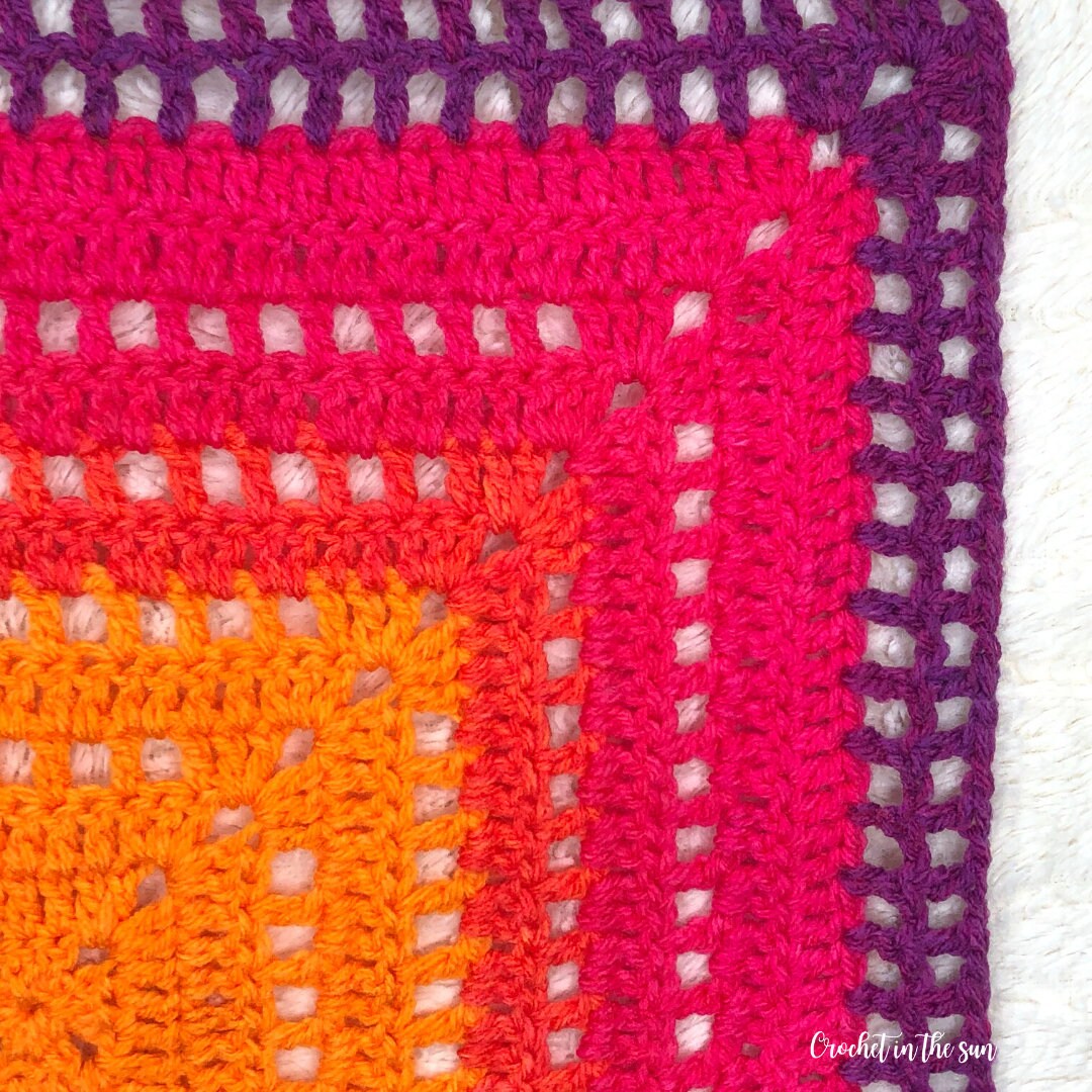 Double Crochet Blanket Pattern, Colorful crochet blanket (PDF Download)