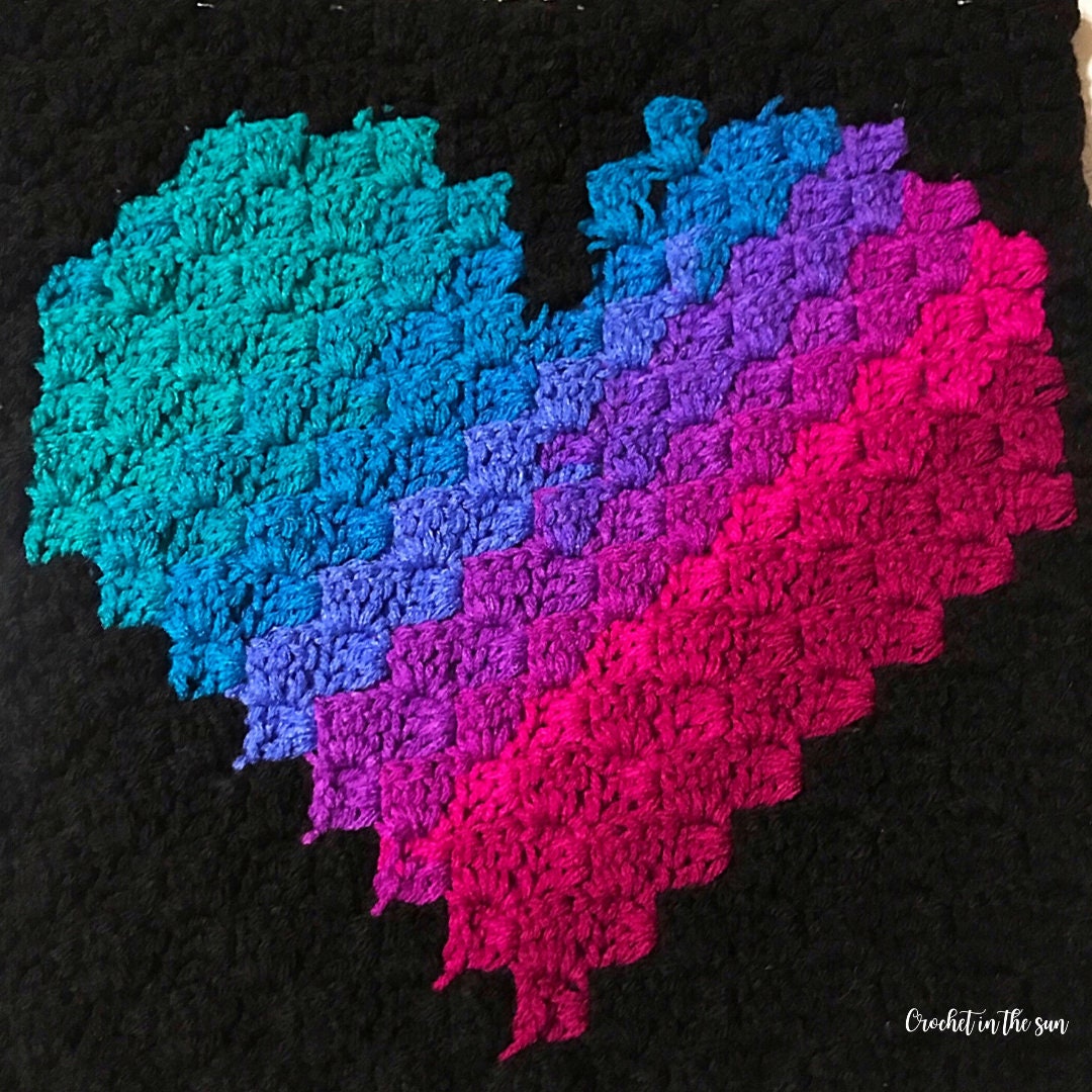 Corner to Corner Crochet Heart Crochet pattern