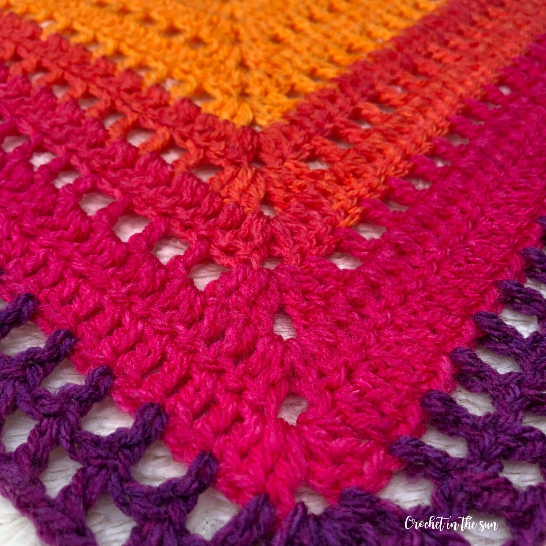 Double Crochet Blanket Pattern, Colorful crochet blanket (PDF Download)