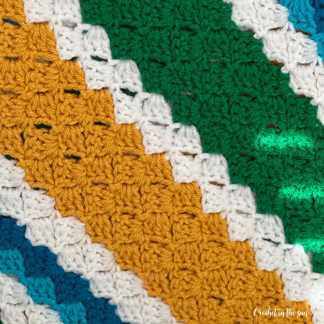 Game Day C2C Crochet Blanket Pattern (PDF Download), Corner to Corner crochet blanket
