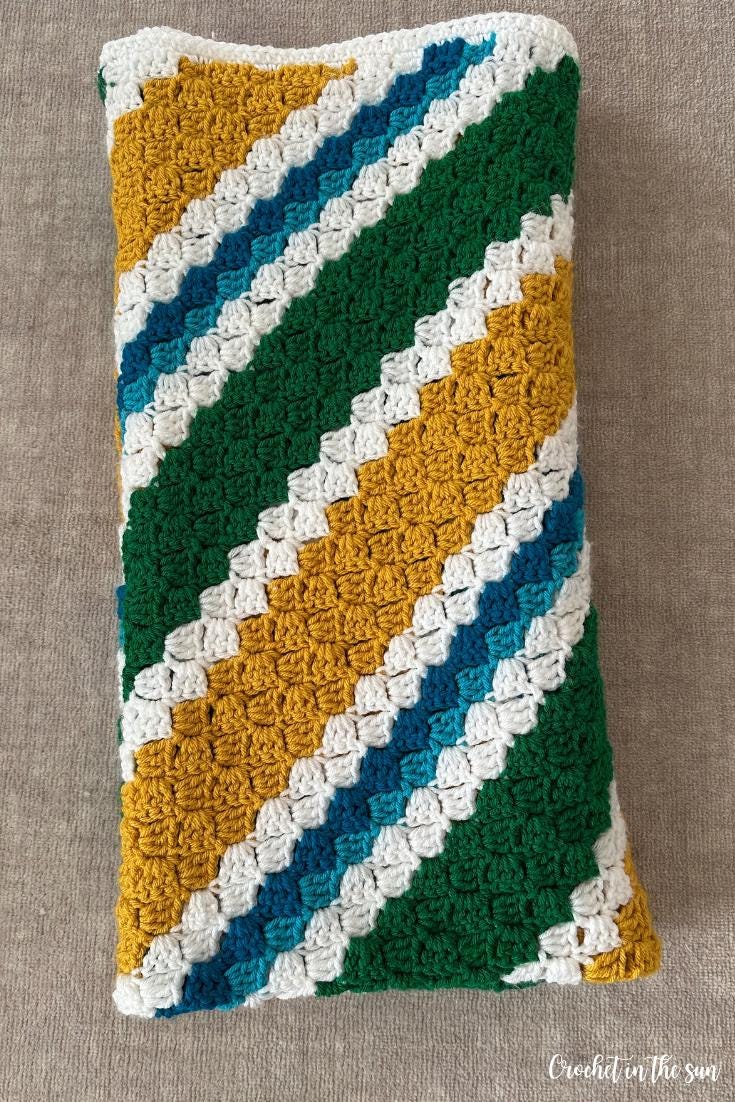 Game Day C2C Crochet Blanket Pattern (PDF Download), Corner to Corner crochet blanket