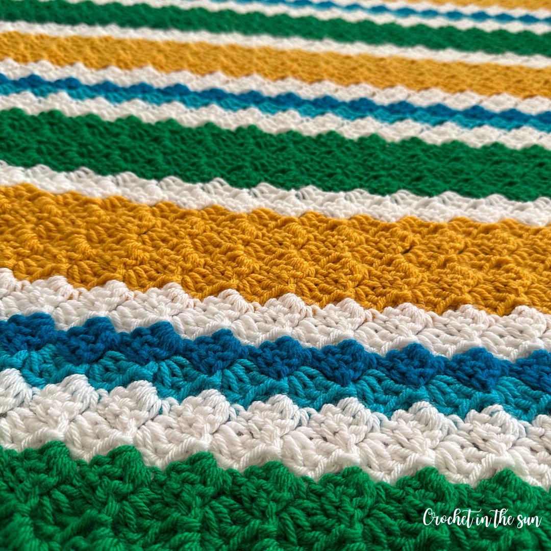 Game Day C2C Crochet Blanket Pattern (PDF Download), Corner to Corner crochet blanket
