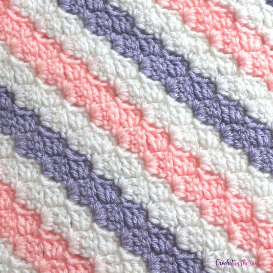 C2C Striped Blanket Crochet Pattern, Beginner Friendly (PDF Download)