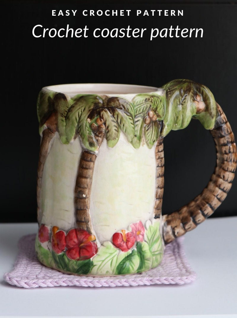 Beginner Crochet Coaster Pattern, 30 Minute DIY (PDF Download)