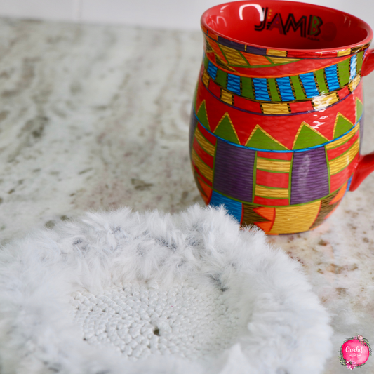 Crochet coaster pattern, cozy mug rug pattern (PDF DOWNLOAD)