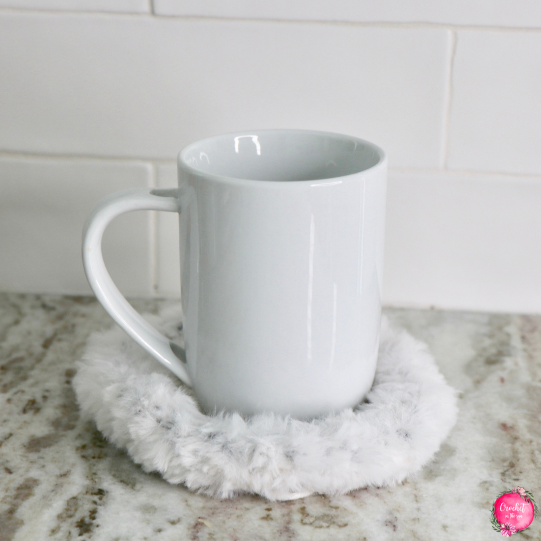 Crochet coaster pattern, cozy mug rug pattern (PDF DOWNLOAD)