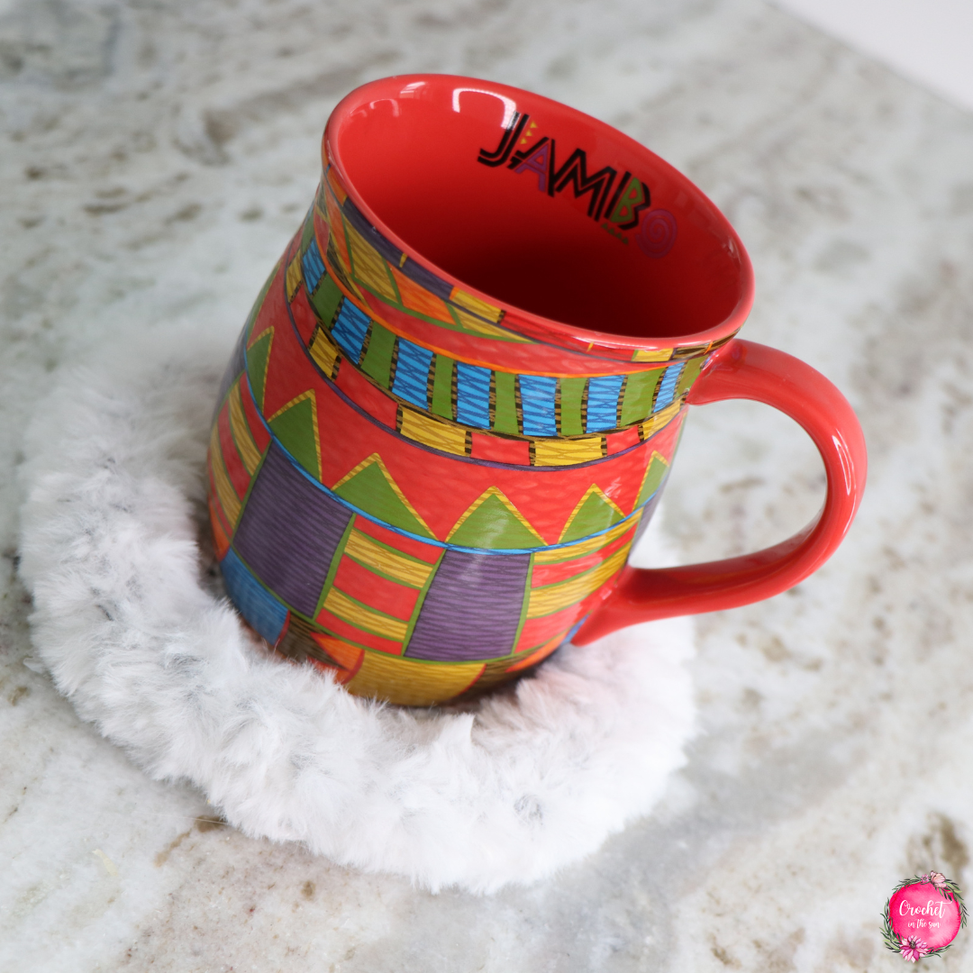 Crochet coaster pattern, cozy mug rug pattern (PDF DOWNLOAD)