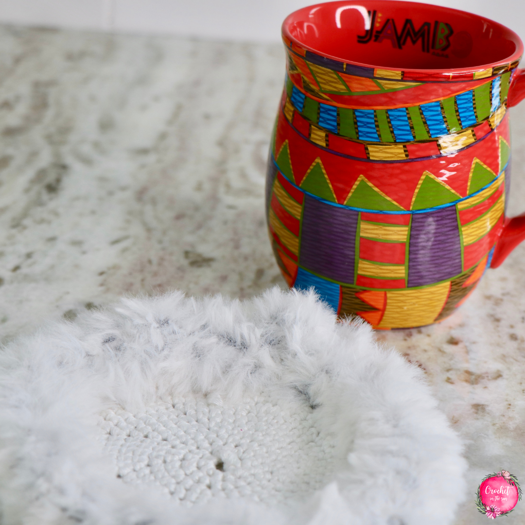 Crochet coaster pattern, cozy mug rug pattern (PDF DOWNLOAD)
