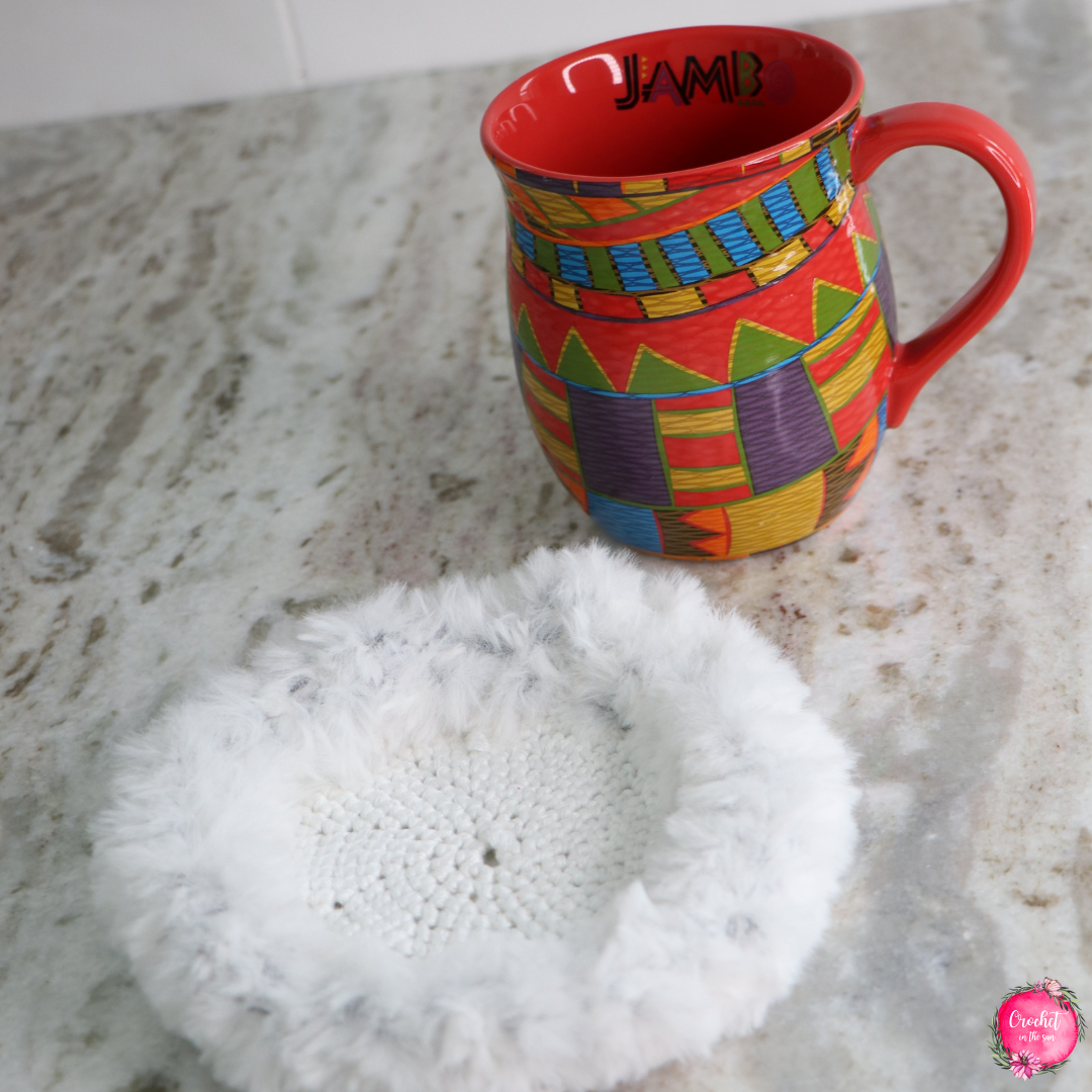 Crochet coaster pattern, cozy mug rug pattern (PDF DOWNLOAD)