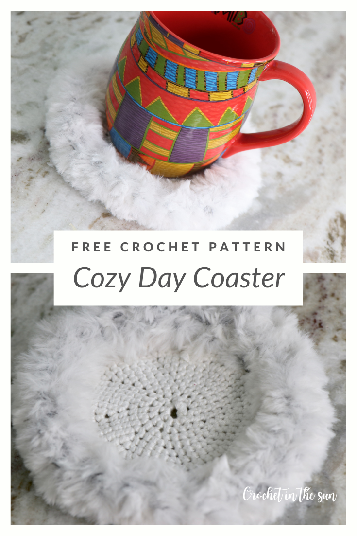 Crochet coaster pattern, cozy mug rug pattern (PDF DOWNLOAD)