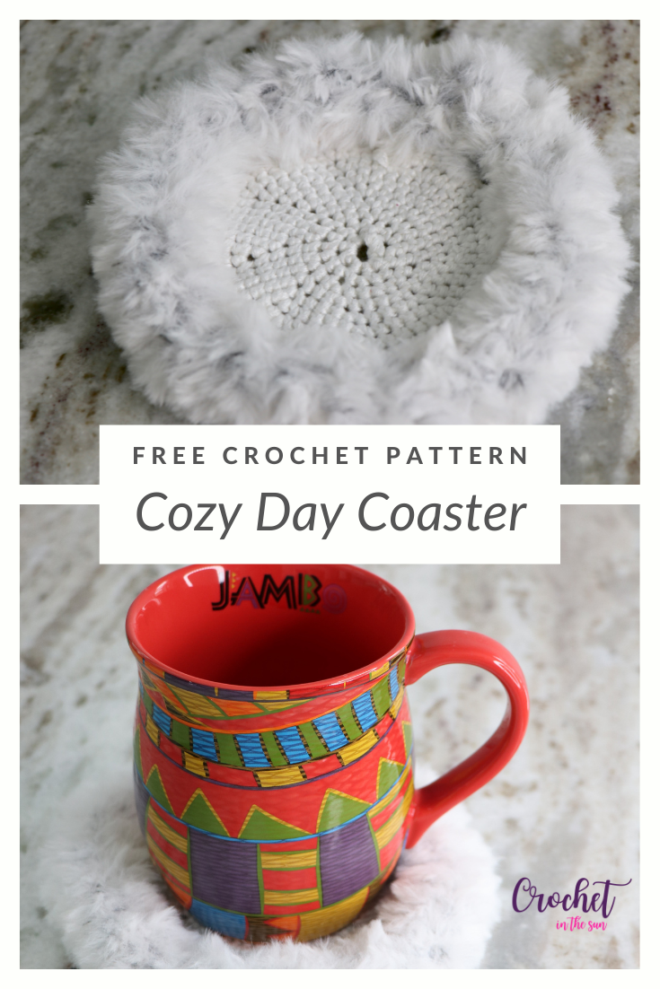 Crochet coaster pattern, cozy mug rug pattern (PDF DOWNLOAD)