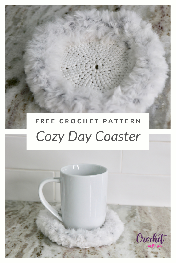 Crochet coaster pattern, cozy mug rug pattern (PDF DOWNLOAD)