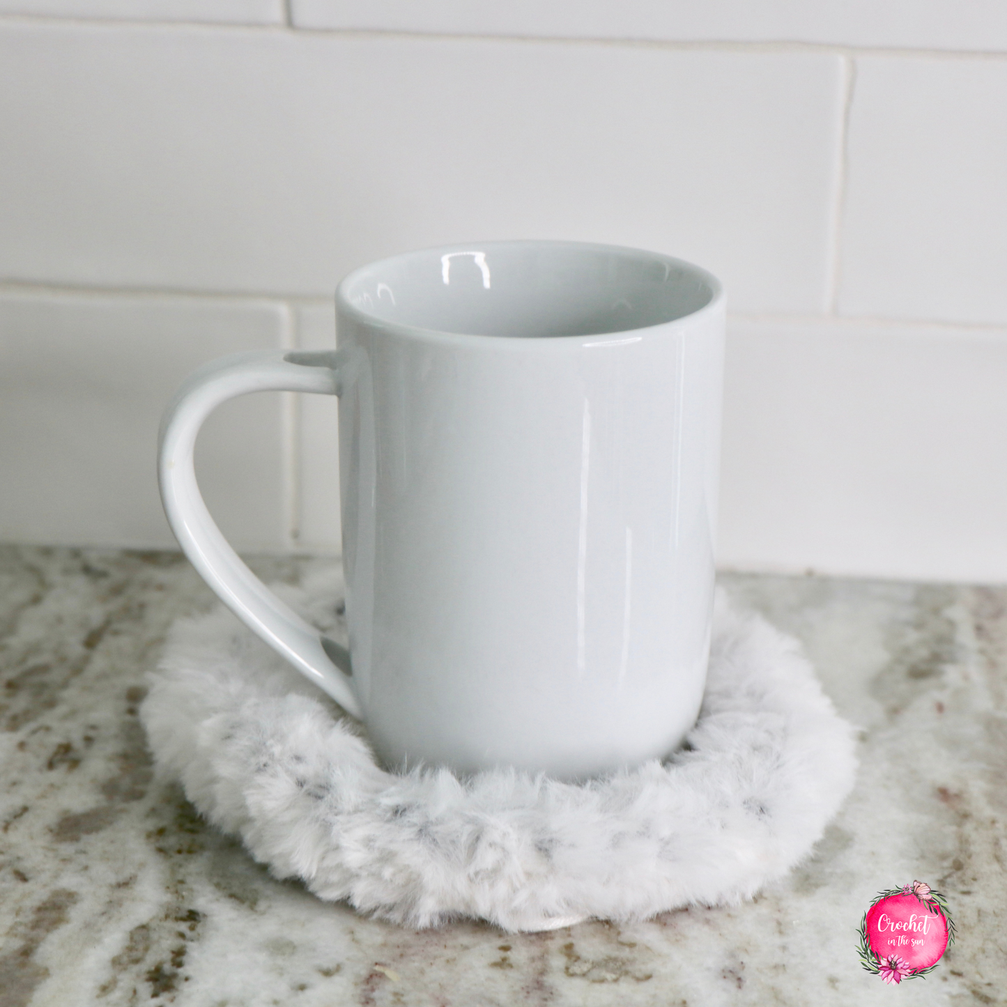 Crochet coaster pattern, cozy mug rug pattern (PDF DOWNLOAD)