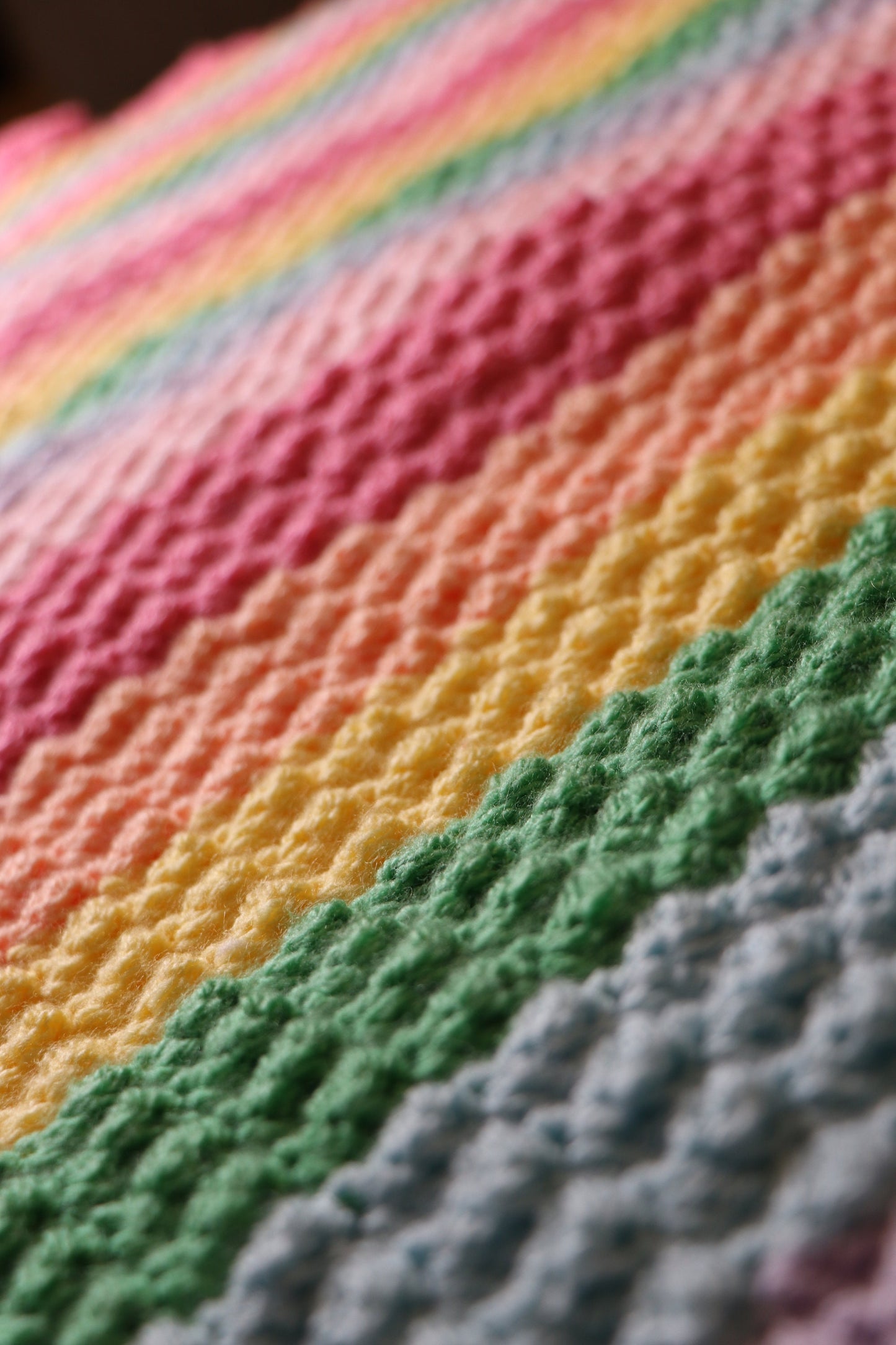 Crochet Rainbow Blanket Pattern, Easy Beginner Guide (PDF Download)
