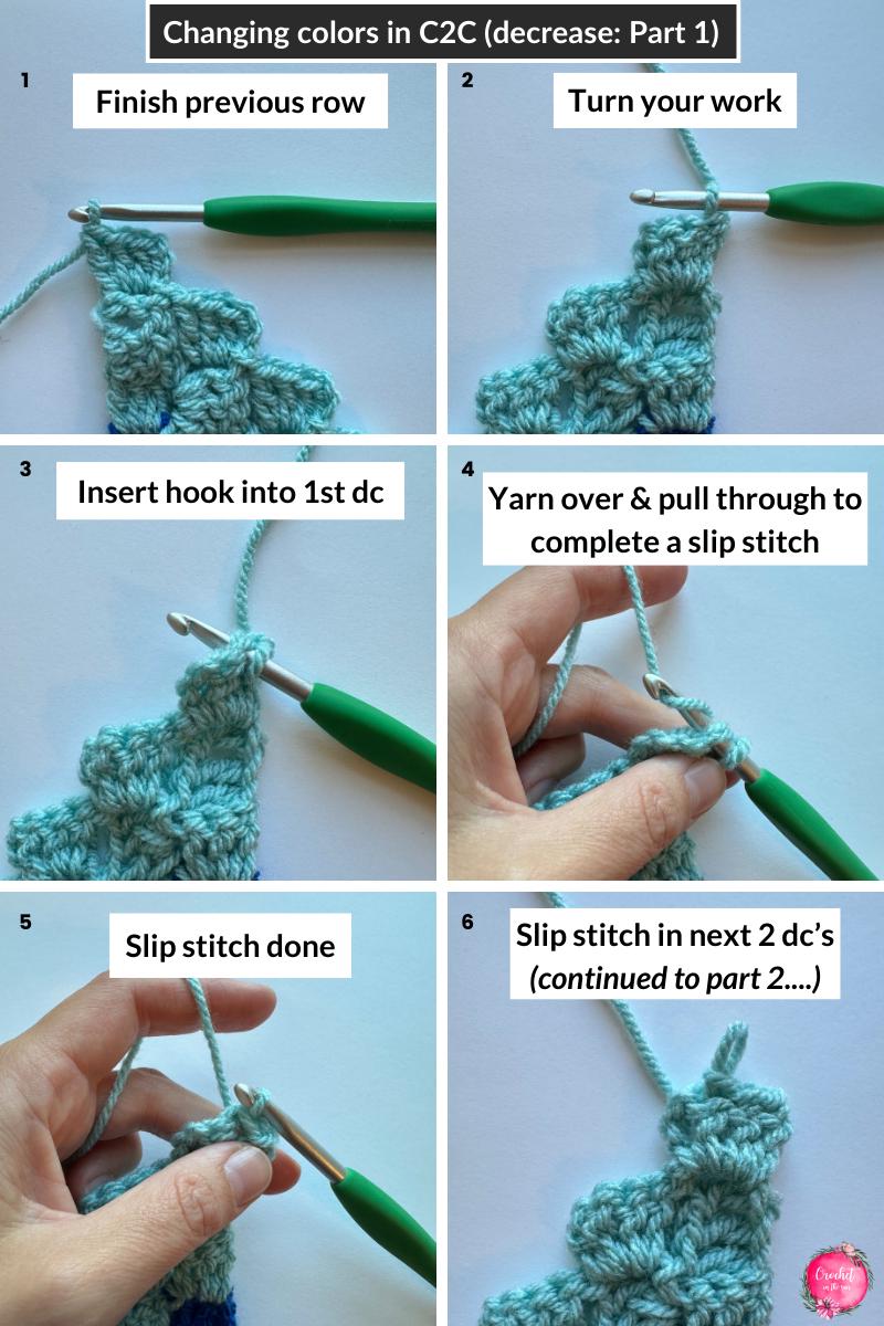 Striped C2C Crochet Blanket Pattern, Beginner Friendly (PDF Download)