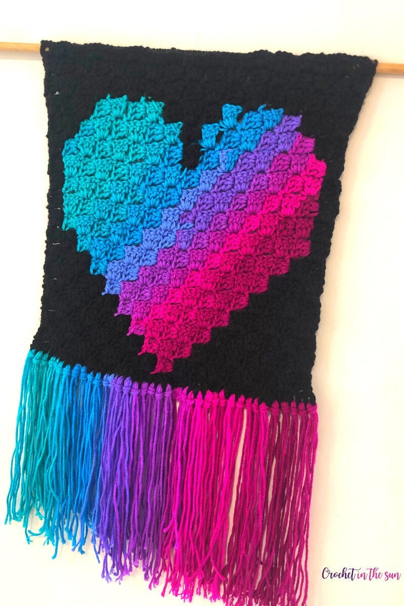 Corner to Corner Crochet Heart Crochet pattern