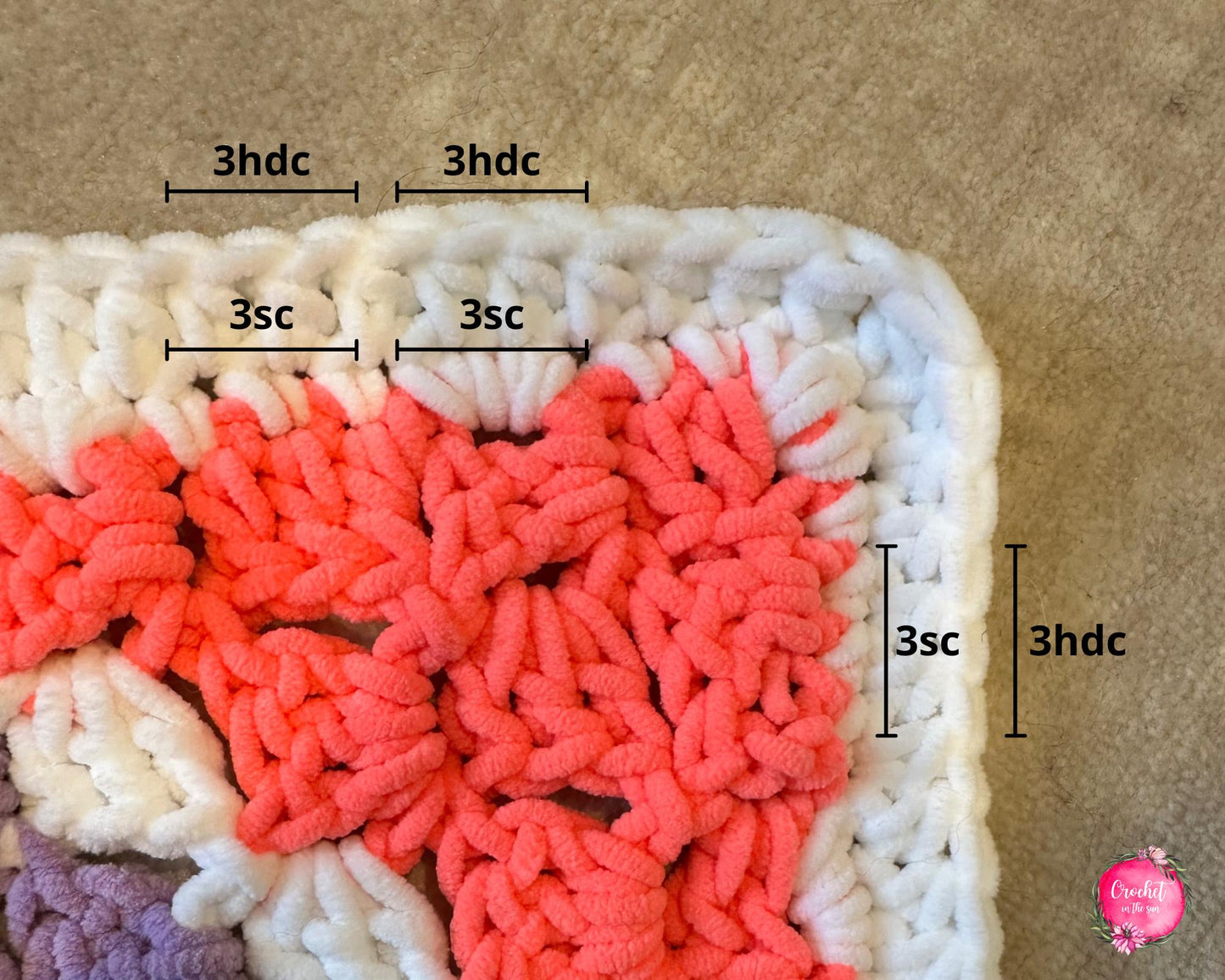 Striped C2C Crochet Blanket Pattern, Beginner Friendly (PDF Download)