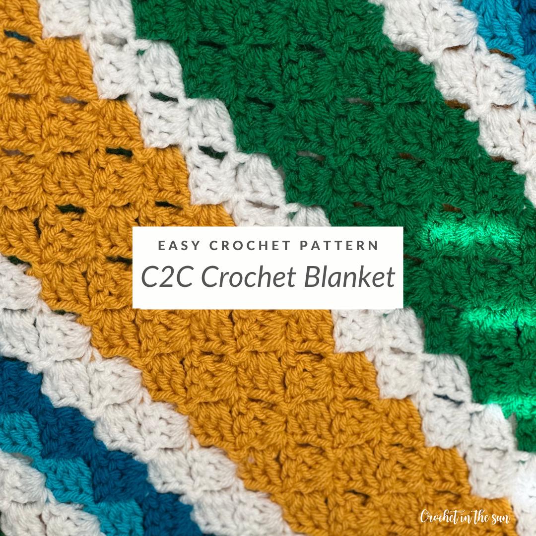 Game Day C2C Crochet Blanket Pattern (PDF Download), Corner to Corner crochet blanket