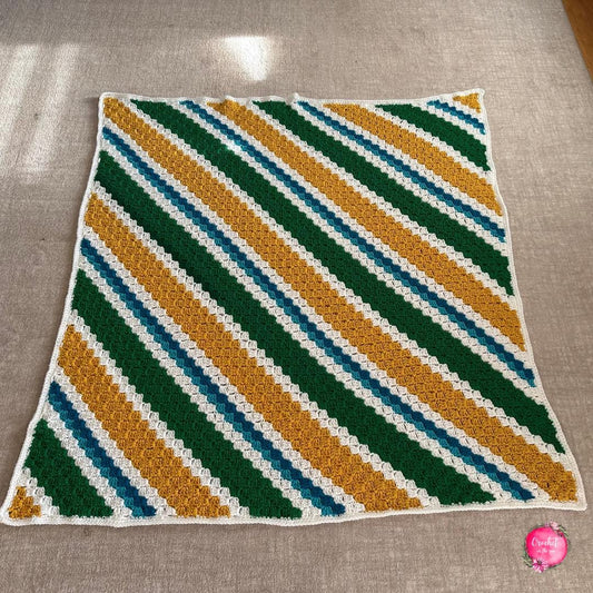 Game Day C2C Crochet Blanket Pattern (PDF Download), Corner to Corner crochet blanket