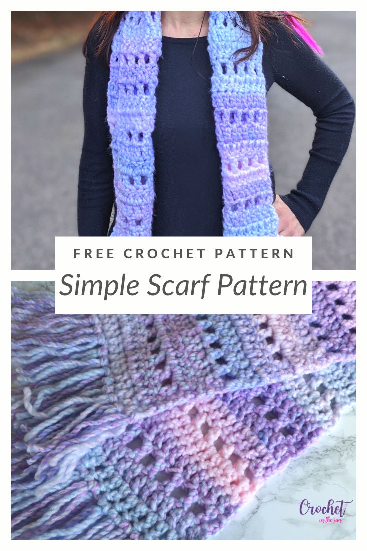 Simple Chunky Scarf Crochet Pattern, Beginner Friendly (PDF Download)